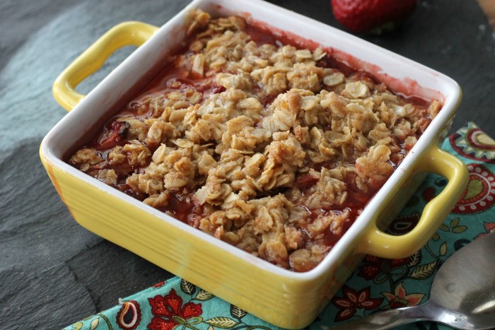 Strawberry Rhubarb Crumble Recipe- Perfect for Fall or any time of year!