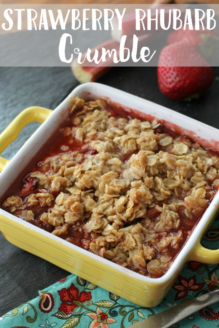 Strawberry Rhubarb Crumble Recipe- a great fall dish!