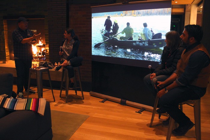 A press day for The Good Dinosaur, including a slideshow of research trip photos with Director Peter Sohn, Producer Denise Ream, Director of Photography - Lighting Sharon Calahan and Supervising Technical Director Sanjay Bakshi, as seen on September 30, 2015 at Pixar Animation Studios in Emeryville, Calif. (Photo by Deborah Coleman / Pixar)