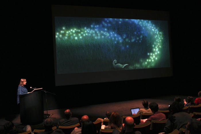A press day for The Good Dinosaur, including presentations by Director of Photography - Lighting Sharon Calahan, as seen on October 1, 2015 at Pixar Animation Studios in Emeryville, Calif. (Photo by Deborah Coleman / Pixar)