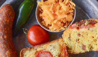 Chorizo Cheddar Cornbread Loaves Recipe