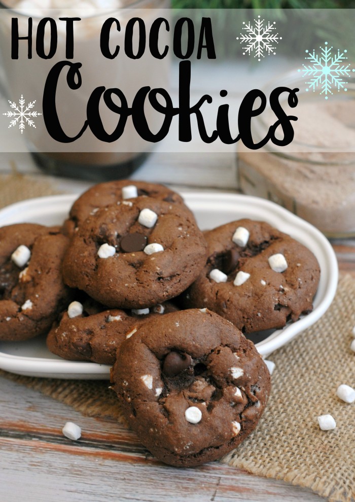 Hot Cocoa Mix Cookie Recipe with Mini Marshmallows- a yummy way to enjoy hot chocolate
