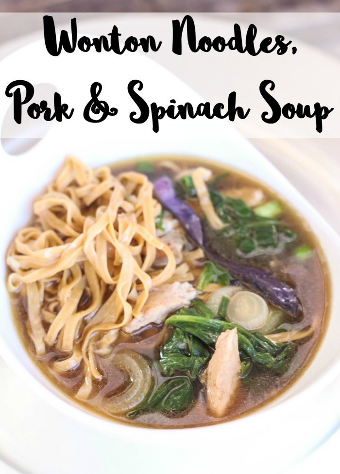 Wonton, Pork & Spinach Soup Recipe