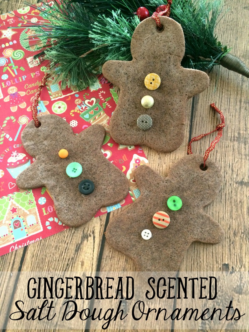 DIY Christmas Ornaments- Homemade Gingerbread Scented Salt Dough Ornaments