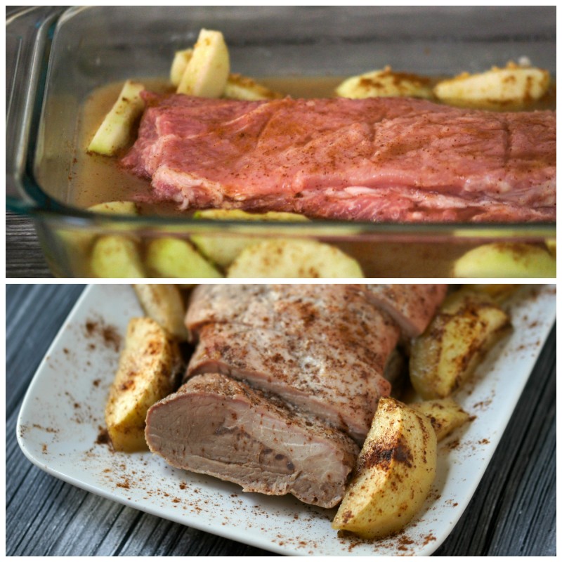 Smithfield Pork Loin before and after