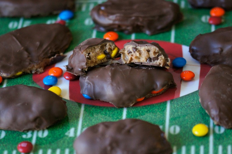 Cookie Dough Footballs Recipe with M&M's