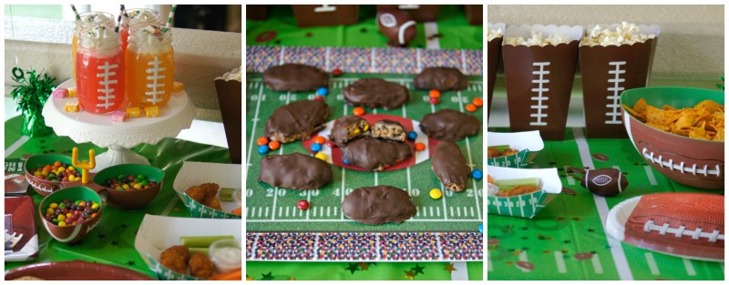 Football Party Table Spread