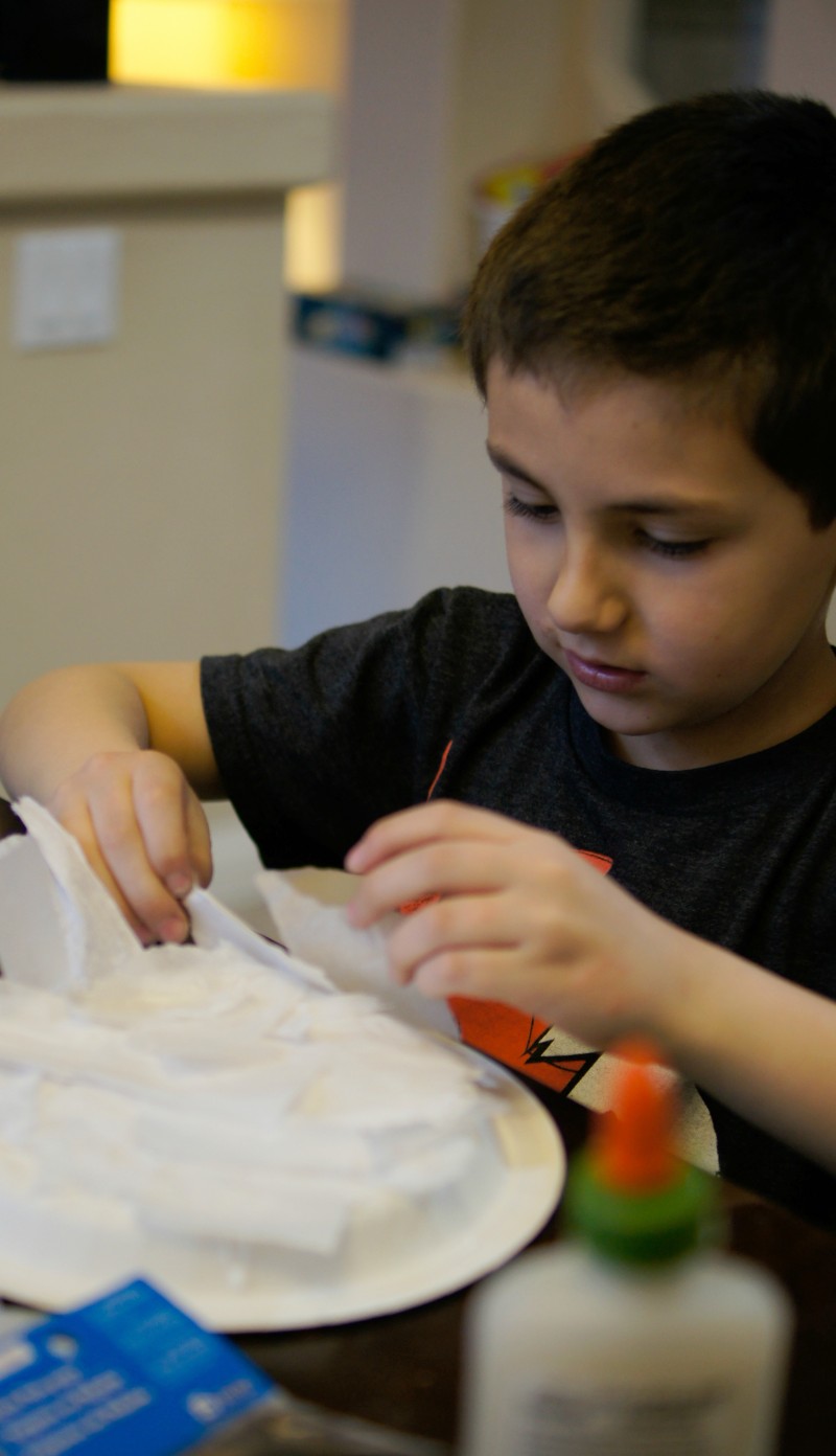 Making Paper Plate Polar Bears