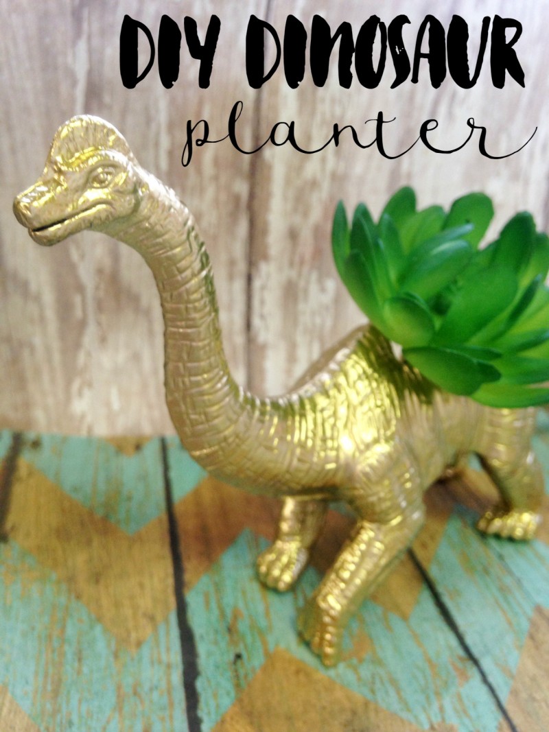 Easy DIY Dinosaur Planter Decoration for Kids