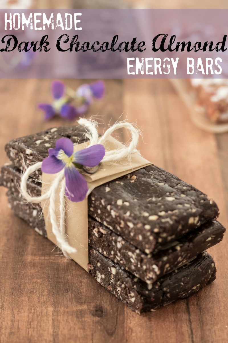 Homemade Dark Chocolate Almond Energy Bars Recipe