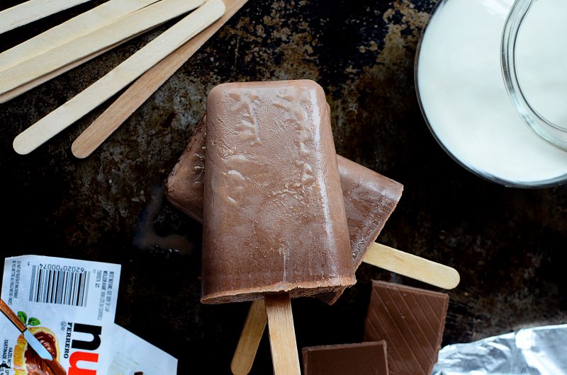 Easy Nutella Popsicles