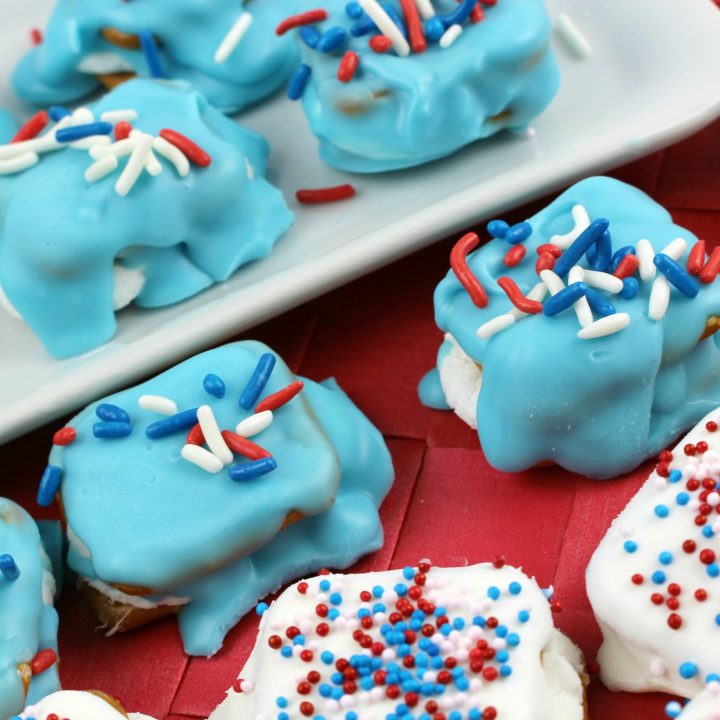 Red, White & Blue Pretzel S'mores