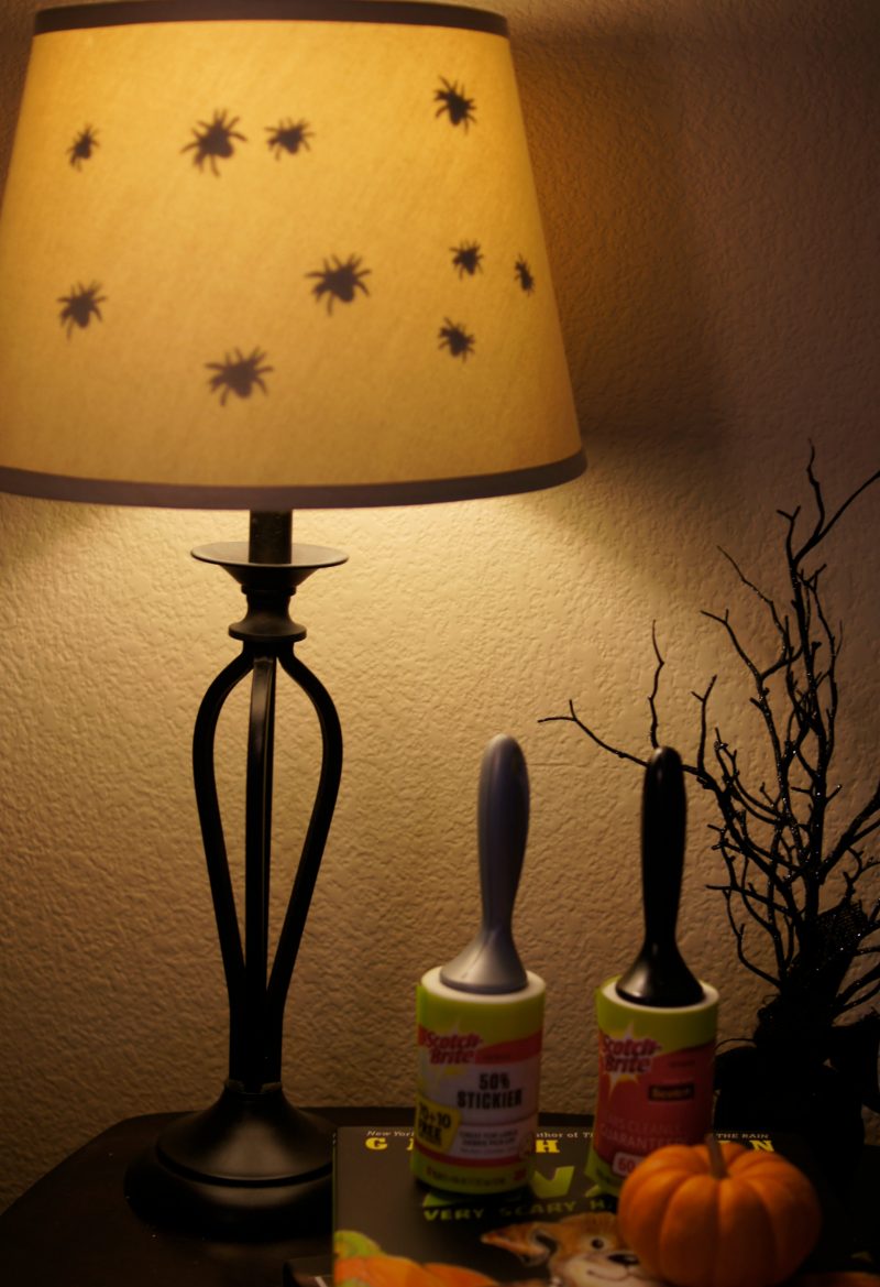 Looking for DIY Halloween decorations, crafts or project ideas? This lamp shade makeover takes just minutes and is easy enough for the kids to help with. And the best part? It’s just the right amount of scary, so even the littlest trick or treaters will love it!