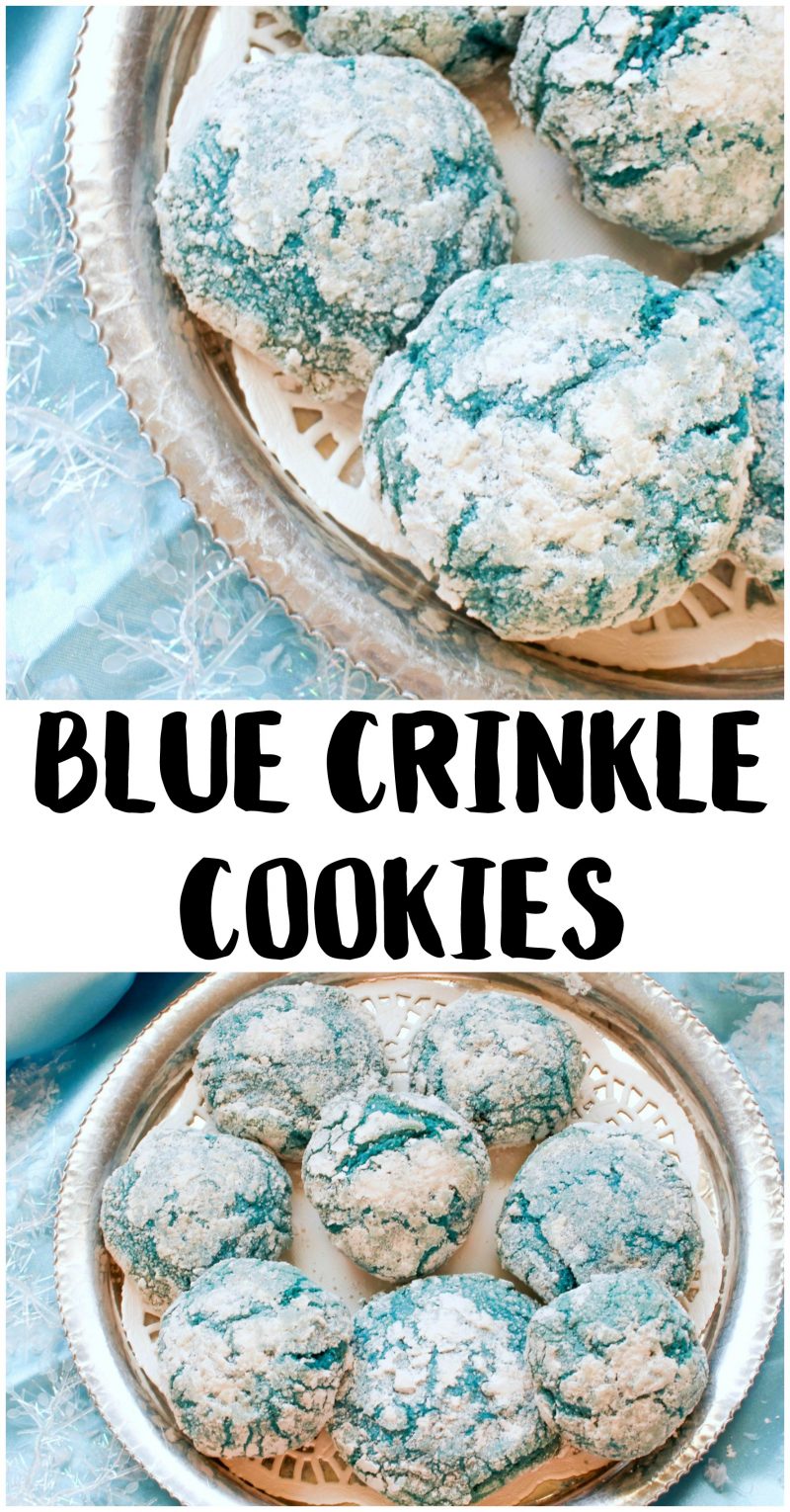 If you need recipes for the best cookie ideas, look no further. Whether you’re baking Christmas cookies for a cookie exchange or just trying to get the kids in the kitchen, these Blue Crinkle Cookies are perfect! They are delicious, easy, and unique- and they look like Queen Elsa herself decorated them!