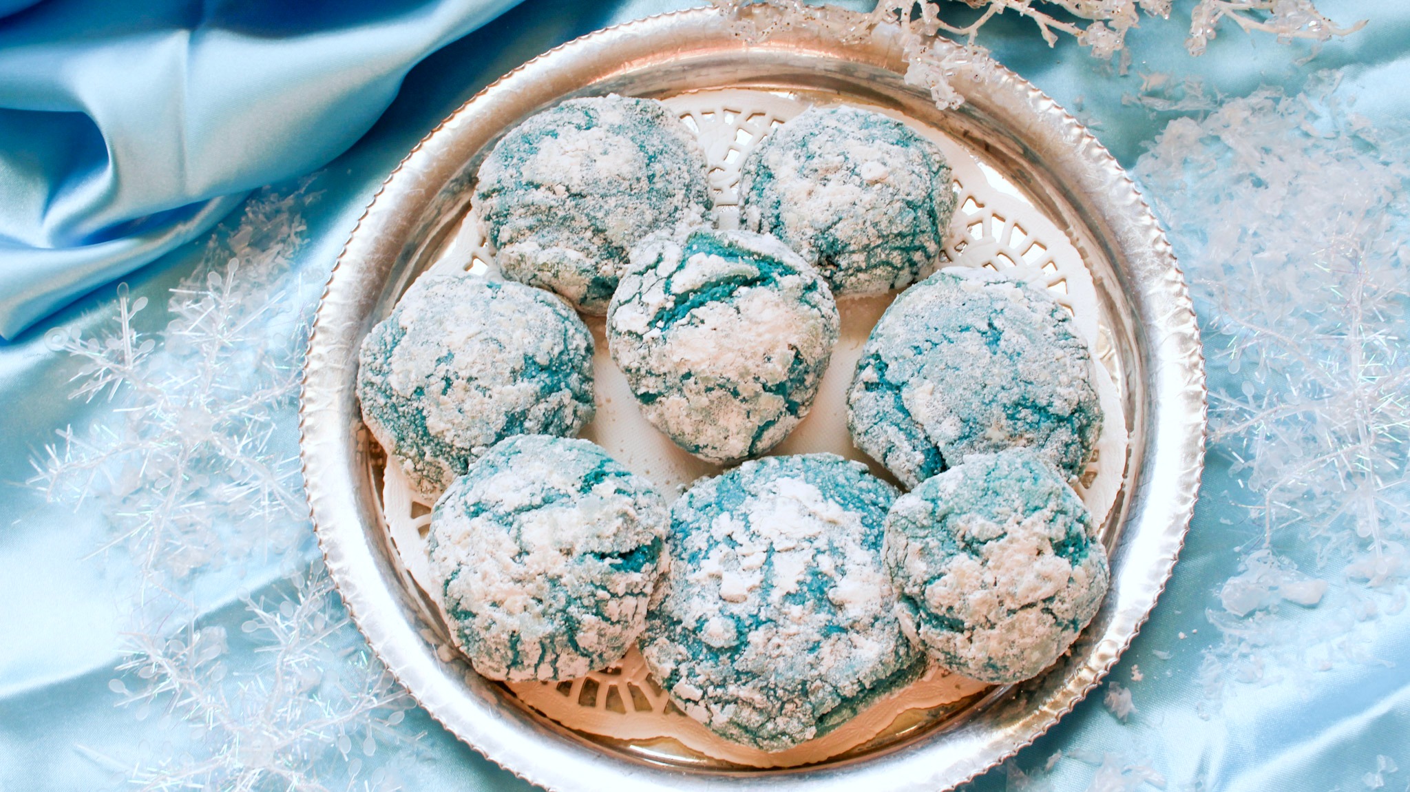 Holiday Cookies Recipe Blue Crinkle Cookies! {Not Quite} Susie Homemaker