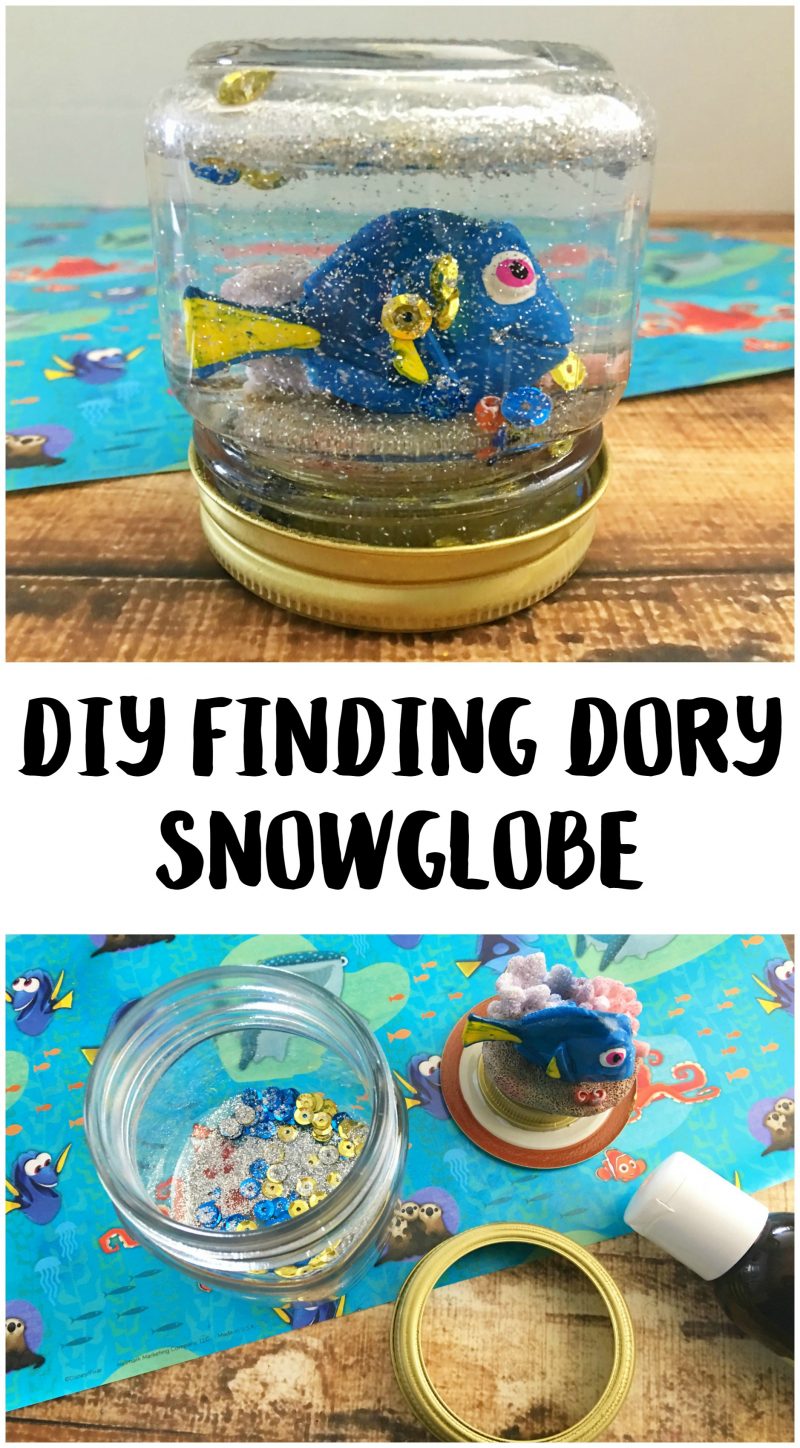 If you loved Finding Dory as much as I did, you’ll love this DIY Snow Globe! Perfect for celebrating this funny movie during the holidays, at a birthday party, or year-round, this is one easy Finding Dory craft!