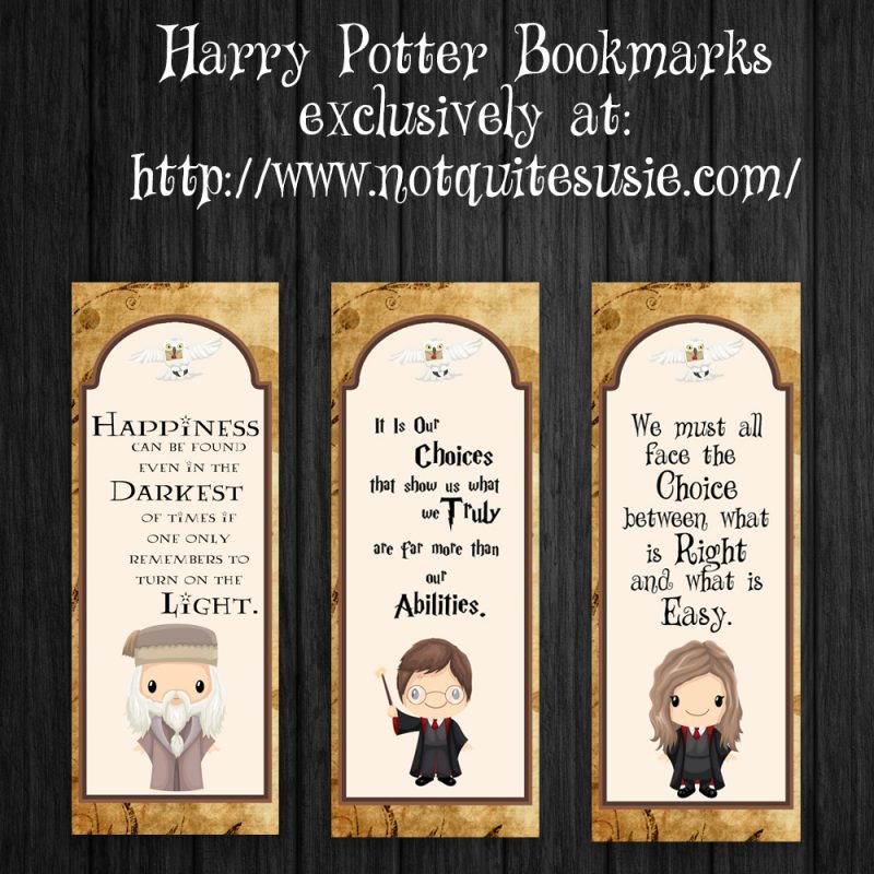 The Harry Potter series is turning 20 this year! Reread your favorites or introduce them to a new generation- and make it easier with these free printable bookmarks! They feature a few of the wisest characters and some of the best quotes to keep your mind and heart at Hogwarts.