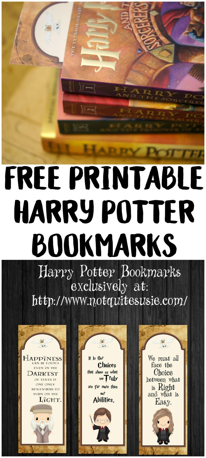 The Harry Potter series is turning 20 this year! Reread your favorites or introduce them to a new generation- and make it easier with these free printable bookmarks! They feature a few of the wisest characters and some of the best quotes to keep your mind and heart at Hogwarts.