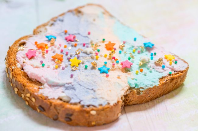 Who else is loving all this fun Unicorn Food lately? Check out these recipes and ideas and learn how to make your own DIY unicorn food for a kids unicorn party or just because! Everything from savory toast to healthy snacks to sweet desserts are covered. Get ready for lots of tie dye and rainbow and of course, some magic!