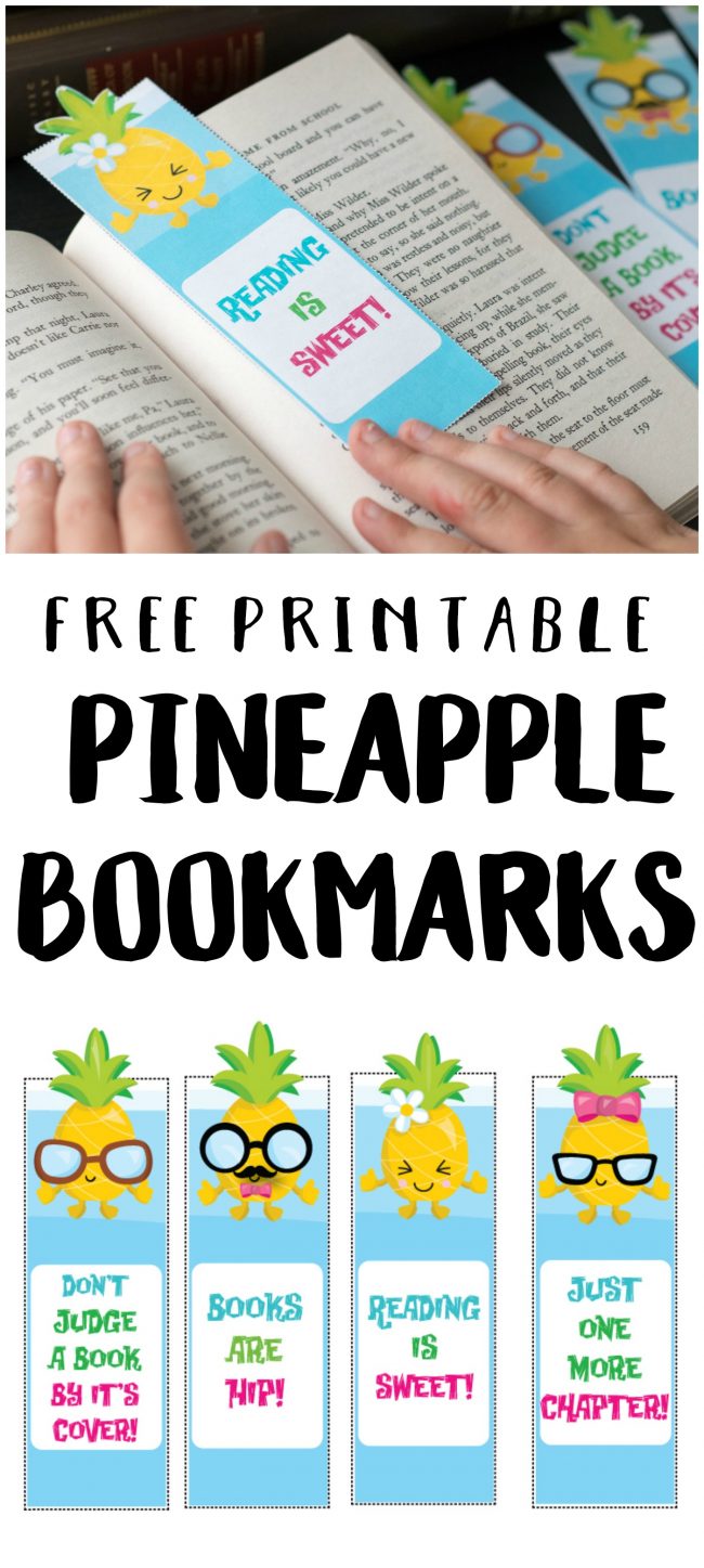 Have a young reader at home? Make reading both educational AND fun with these free printable pineapple bookmarks! Reread your favorites with your kids or find them a new favorite series- and make it easier with these free printable bookmarks, perfect for back to school! 