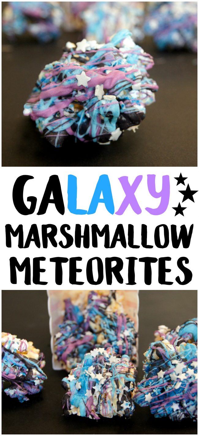 Ready for family movie night? Movie night is always better with delicious treats and these Galaxy Marshmallow Meteorites are the perfect choice for watching Guardians of the Galaxy Vol 2!