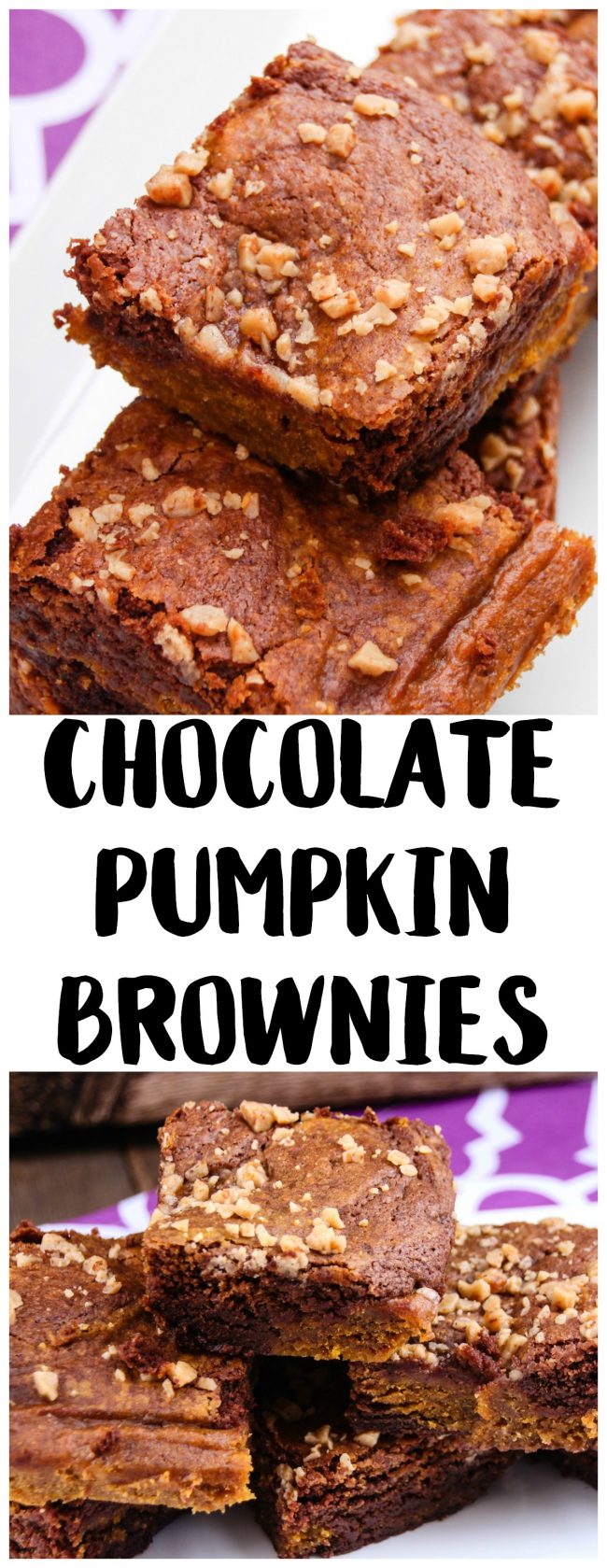 After a long day at the pumpkin patch, there’s nothing more rewarding then making a pumpkin puree and baking some homemade Chocolate Pumpkin Swirl Brownies from scratch! Add this chewy brownie recipe to your Halloween must-bake list alongside pumpkin bars and pumpkin pie!