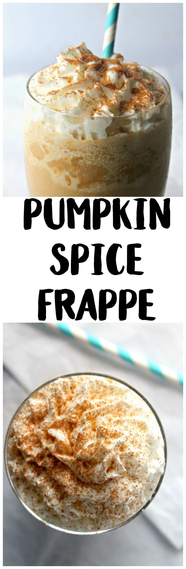 Tis the season for the famous PSL- Pumpkin Spice Lattes! But what do you do when it’s still too warm outside for hot coffee? You DIY it with a Homemade Pumpkin Spice Frappe! This cold iced beverage is so easy to make and you can even use syrup to make it a little closer to Paleo. {There’s still milk though, but you could always substitute!} Skip the long line at Starbucks and make this in your fridge overnight!