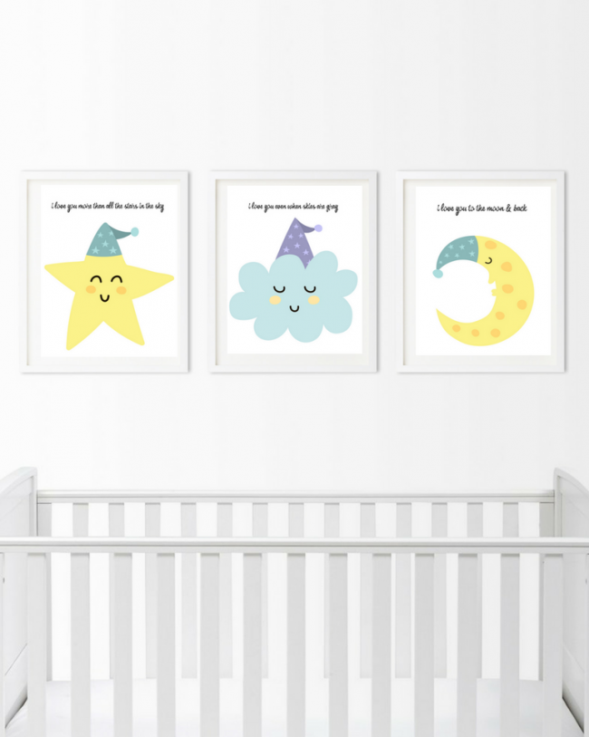 Free Nursery Art Prints I Love You To The Moon And Back! {Not Quite} Susie Homemaker