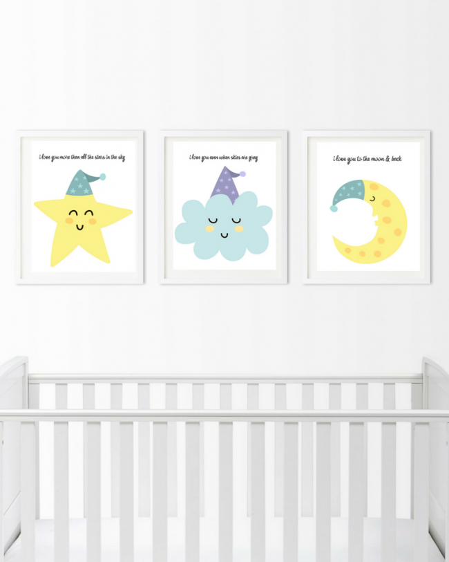 Looking for a free way to decorate your nursery? These cute gender neutral art prints have adorable quotes and cute pictures that are perfect for baby boys or girls! Get all three or just one of these nursery printables for free.