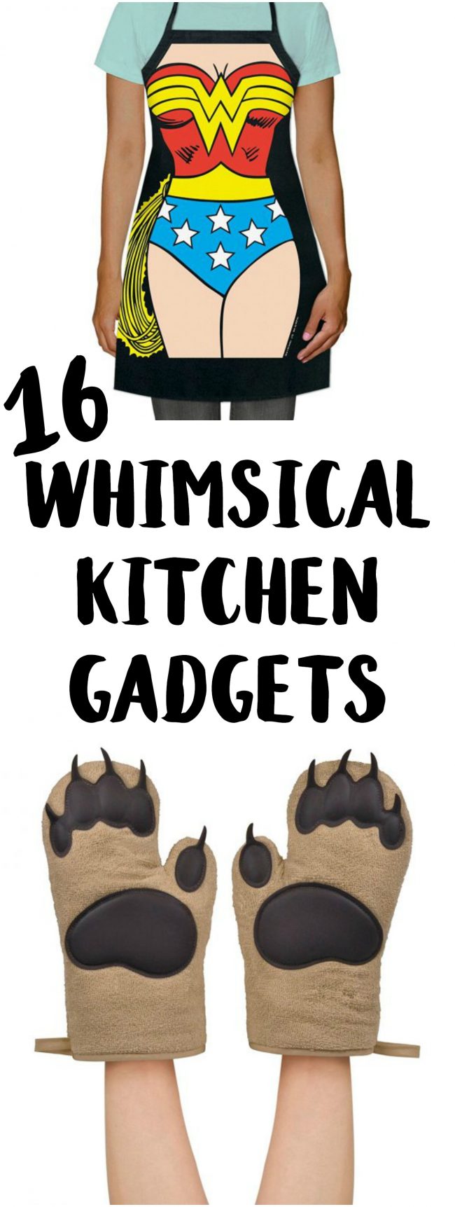 Every kitchen must have some essential cooking equipment- but that doesn’t mean your kitchen tools and gadgets can’t be fun! These cute items have a cool design, but they’re still useful and work great for baking, cooking, and more. They might even be a great incentive for kids to get into the kitchen with you!