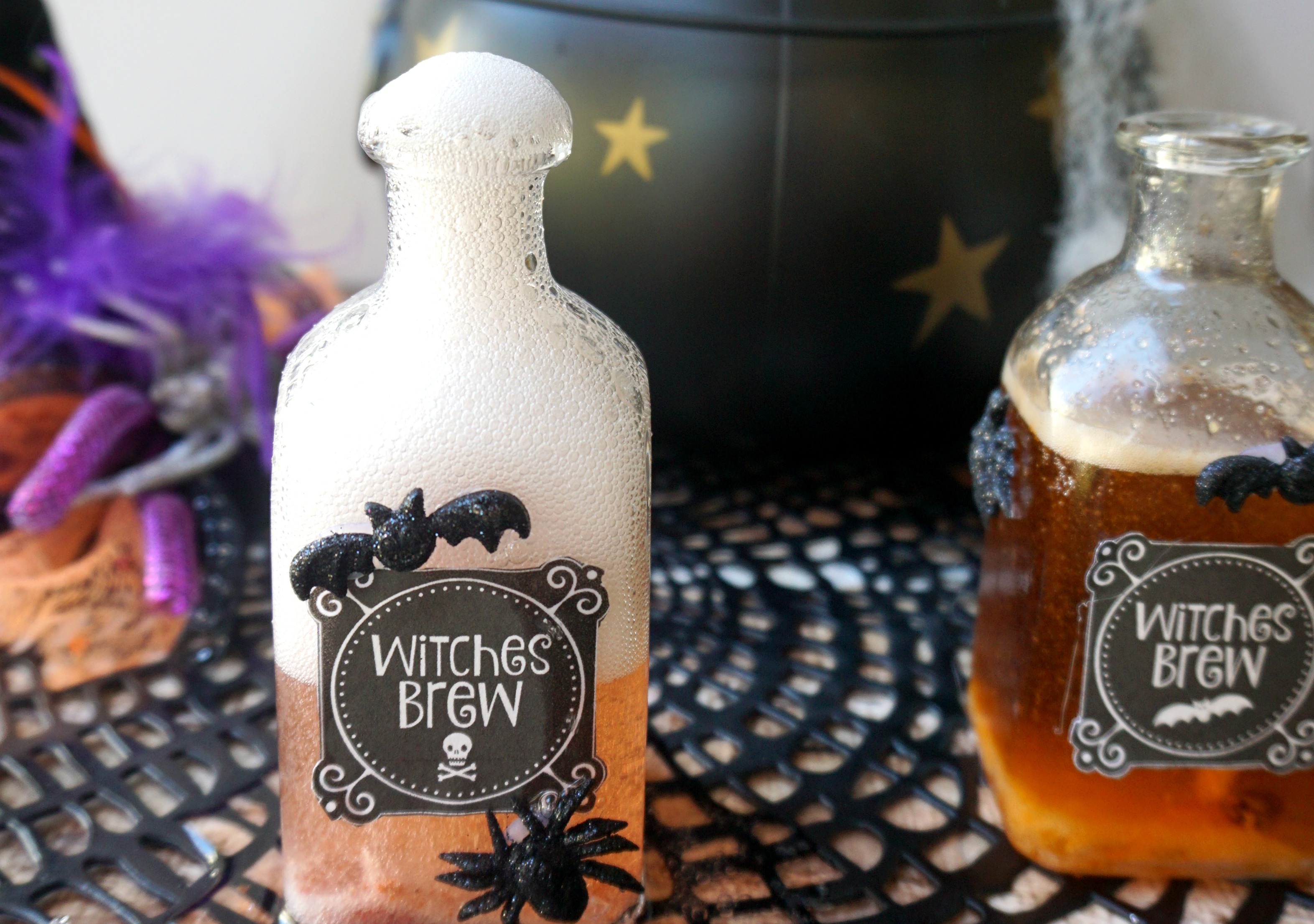 Free Printable Halloween Witches Brew Labels - {Not Quite} Susie Homemaker