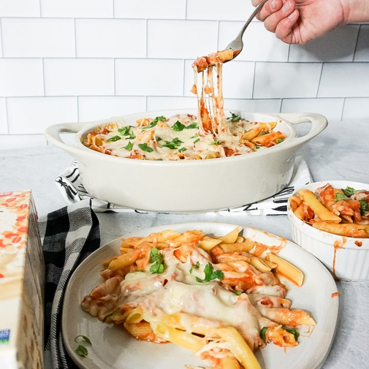 Baked Penne with Creamy Tomato Sauce Recipe - Not Quite Susie Homemaker