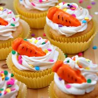 Easter Bunny Cupcakes with Homemade Vanilla Buttercream Frosting Recipe