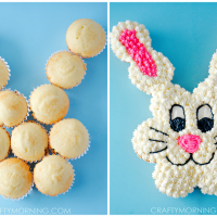 Pull Apart Easter Bunny Cupcake Cake