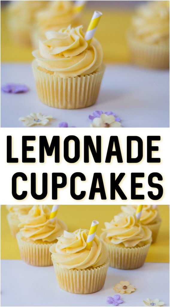 Whether you need ideas for a birthday party or having a lemonade stand- or just want some easy and adorable lemon desserts- this Lemonade Cupcakes recipe is perfect! These homemade cupcakes are delicious and finished with the cutest decoration for a sweet treat!