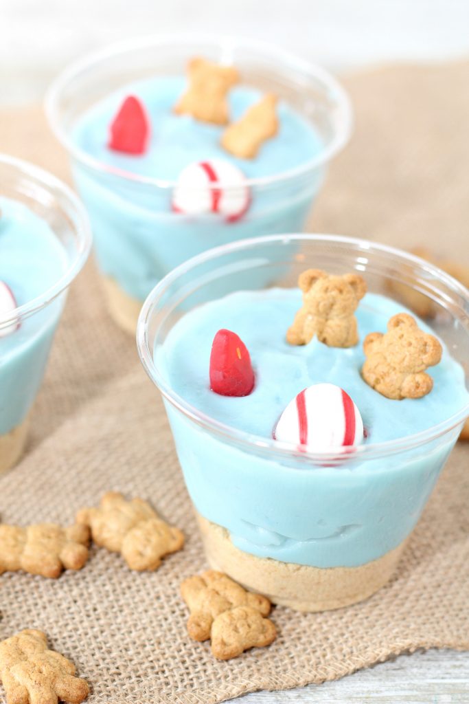 Beach Day Pudding Cups Summer Snack Recipe - {Not Quite} Susie Homemaker