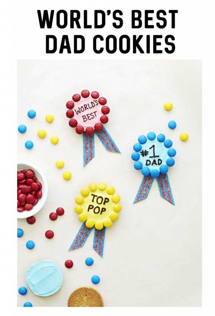 World's Best Dad Cookies for Father's Day or Dad's Birthday- or any time! These cookies are easy to make and decorate and can be used for any celebration.