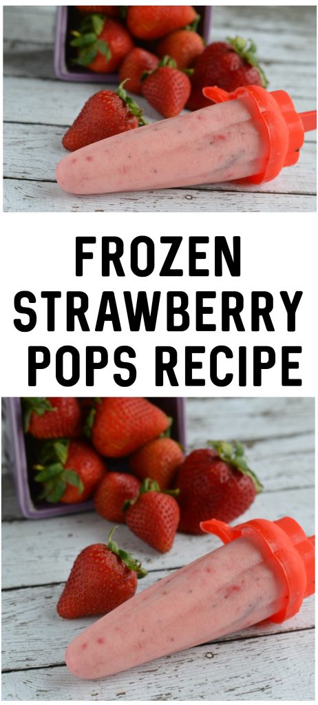 Need an easy and healthy DIY summer treat for your kids? This homemade strawberry popsicles recipe is a great way to get your kids to eat some fruit!