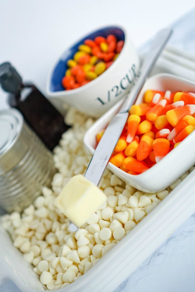 White Chocolate Candy Corn Fudge {Not Quite} Susie Homemaker