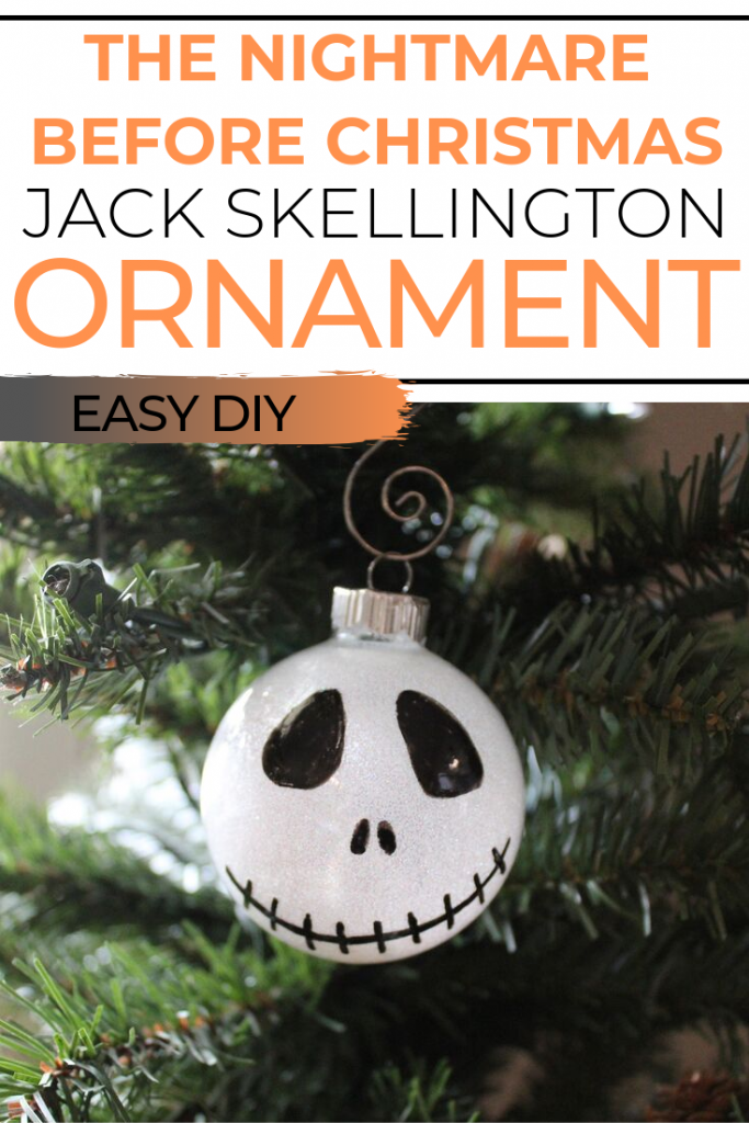 The Nightmare Before Christmas is such a great movie because you can enjoy it for Halloween or Christmas. This DIY Jack Skellington Ornament is the same- hang it on your Halloween tree and then move it to your Christmas tree! Jack and Sally decorations can be enjoyed for months to come.