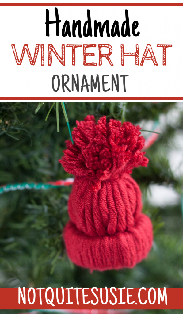 Love making unique and personalized handmade ornaments with your kids? This easy rustic DIY winter hat ornament is adorable and so fun to make for Christmas!