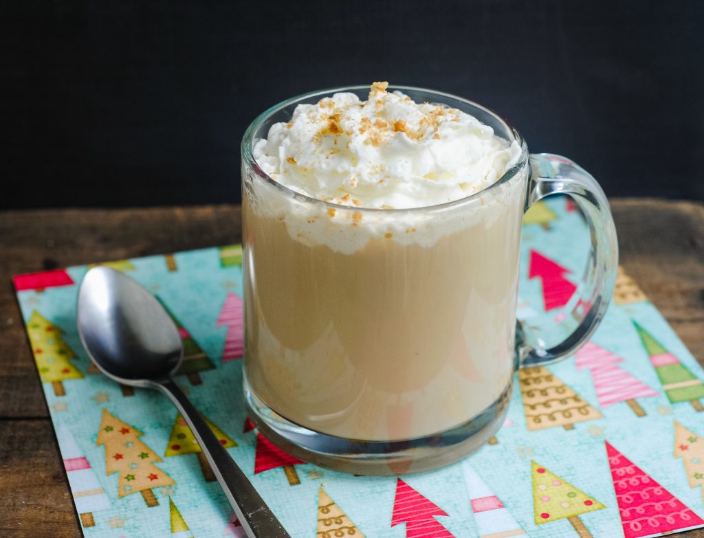 Miss the Starbucks Gingerbread Latte? You can still have a homemade version! This recipe includes directions for making your own hot or iced Gingerbread Latte {red cup not included} and breaks down how to make the Gingerbread Syrup- which you can use for other recipes, like cupcakes or French Toast!