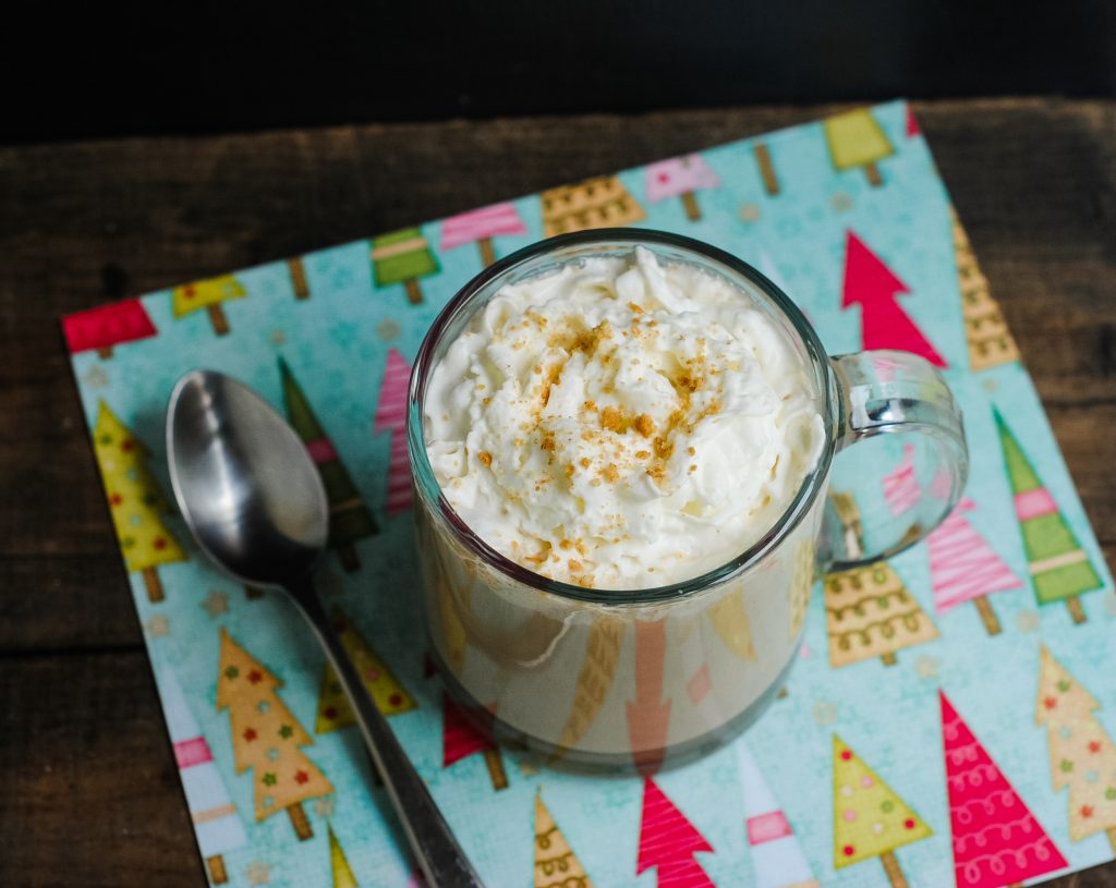 Miss the Starbucks Gingerbread Latte? You can still have a homemade version! This recipe includes directions for making your own hot or iced Gingerbread Latte {red cup not included} and breaks down how to make the Gingerbread Syrup- which you can use for other recipes, like cupcakes or French Toast!