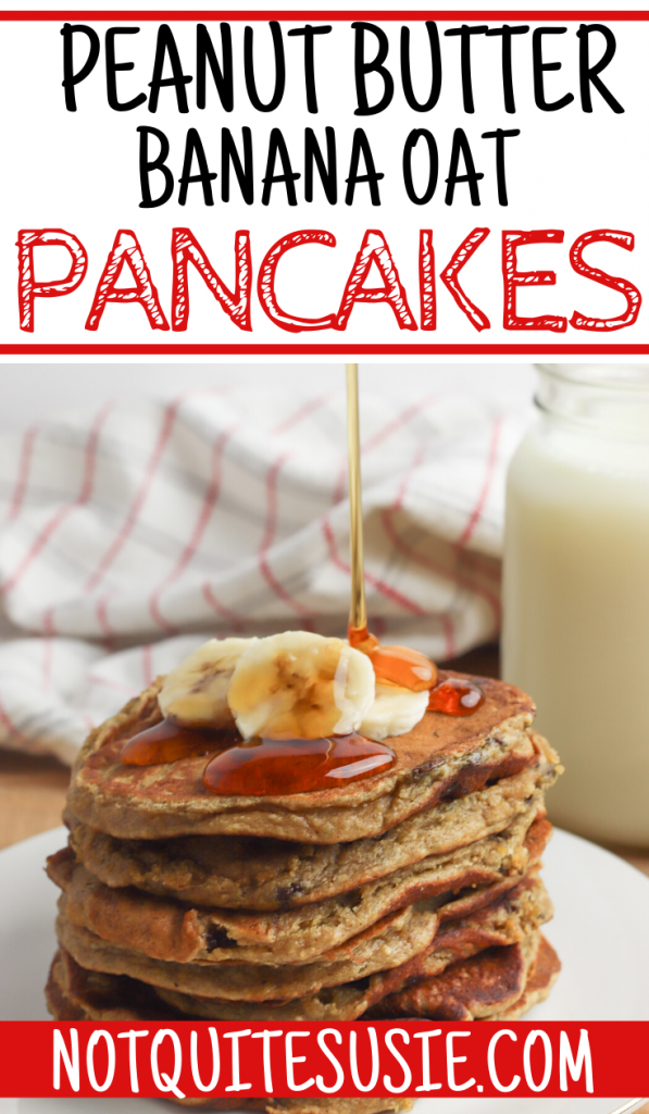 Who doesn’t love homemade pancakes from scratch on a weekend morning? These Peanut Butter Banana Oat Pancakes are fluffy and delicious- and aside from the chocolate chips, they’re even healthy! This recipe is easy enough for kids to help with too.