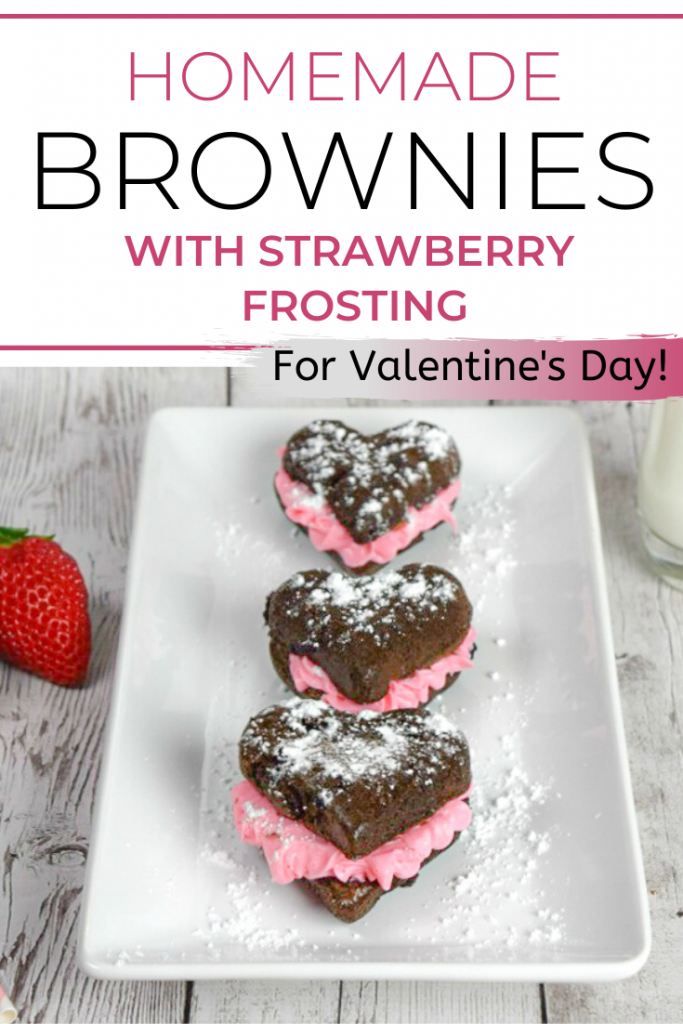 Brownies make a great Valentine’s Day treat- especially when they’re homemade from scratch with love! This easy brownies recipe is way better than boxed brownies and with this delicious frosting they are extra sweet!