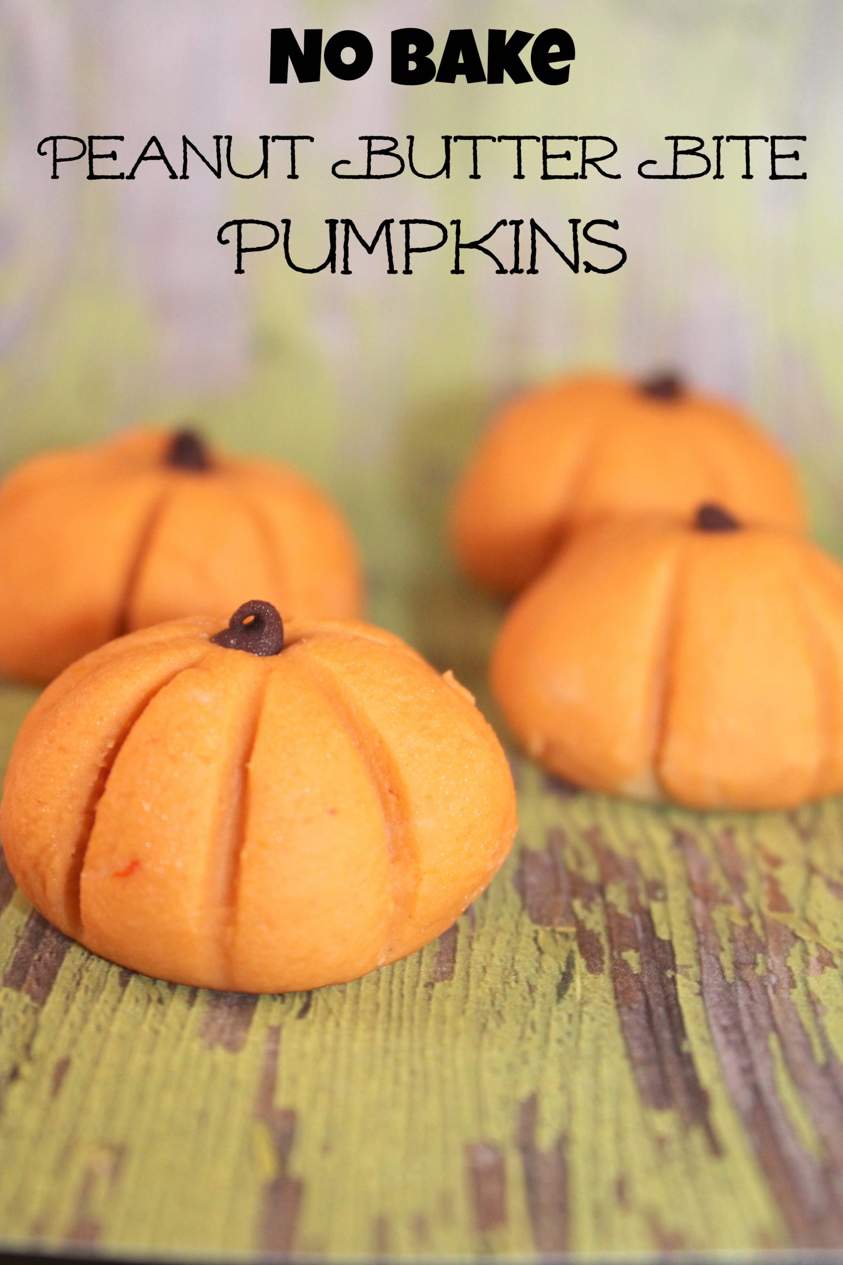 Easy Halloween Recipe No Bake Peanut Butter Pumpkin Bites {Not Quite} Susie Homemaker