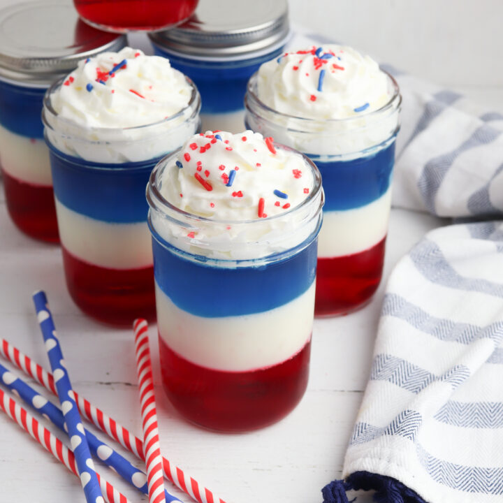 Red White & Blue Jello Parfaits