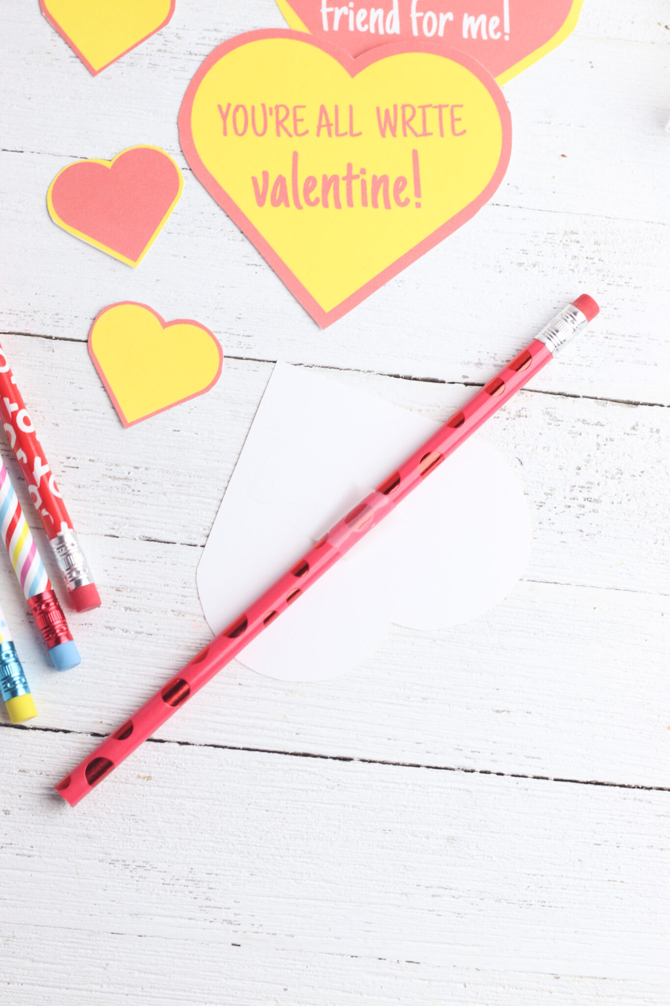 Free Printable Classroom Valentine's Day Cards - Pencil Valentines ...
