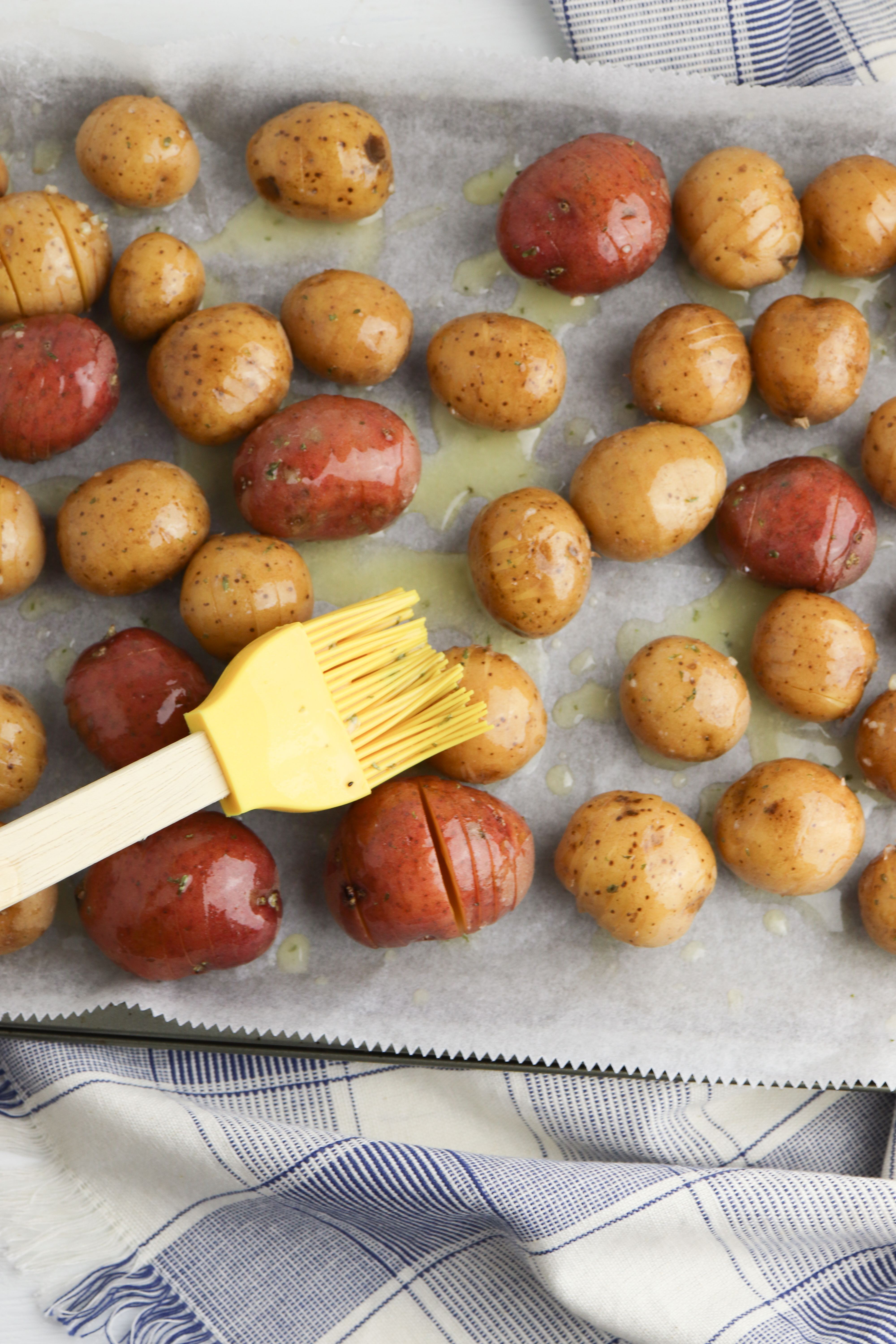 Mini Hasselback Potatoes Recipe  Easy Baby Potatoes Side Dish - {Not  Quite} Susie Homemaker